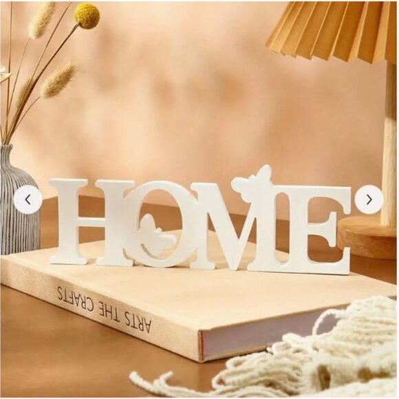 Creative Wooden Three-dimensional HOME Letter Ornaments, - Picture 2 of 3